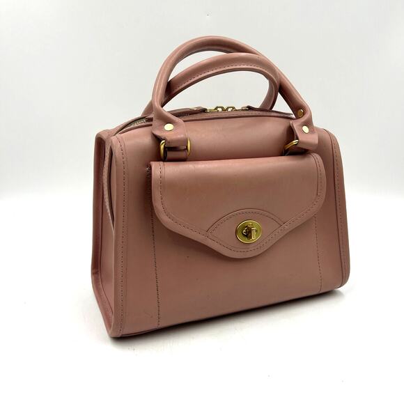 J.W. Hulme Juno Pink Leather Satchel Handbag Purse - Picture 1 of 13